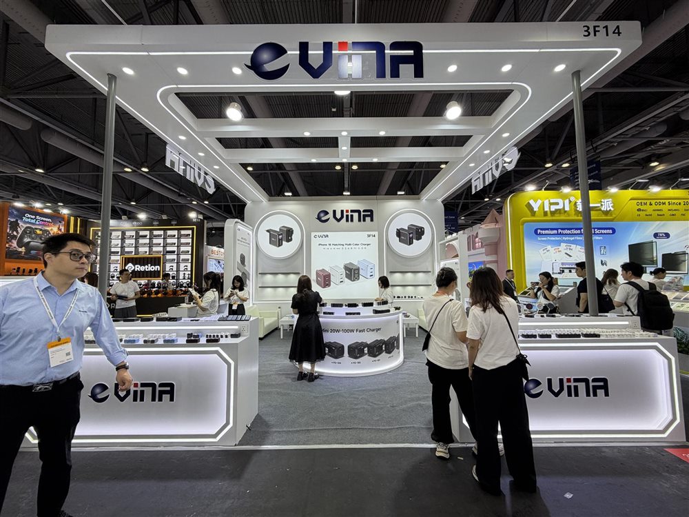 Vina exhibition booth overview with visitors at Global Sources Consumer Electronics Show booth 3F14, Hong Kong 2026